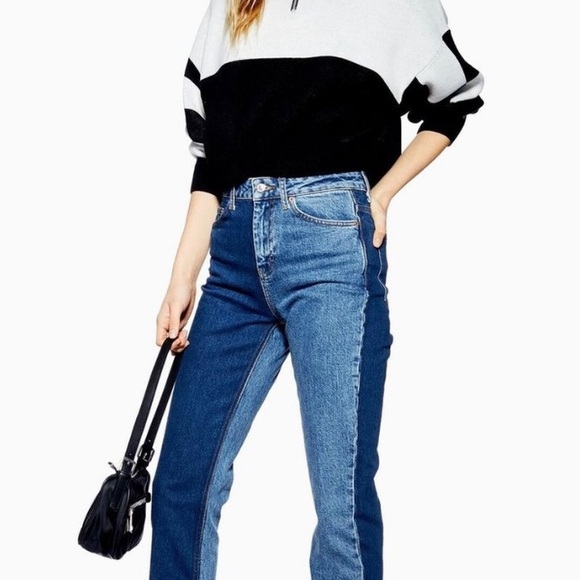 Fashion nova Colorblock jeans - Picture 1 of 3